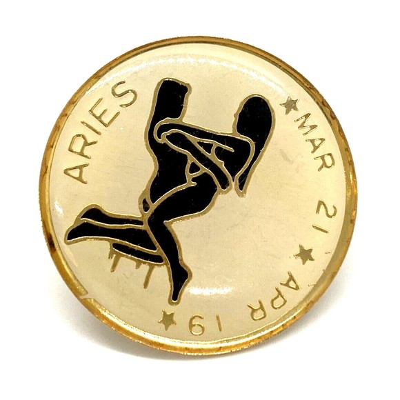 Vintage Naughty Aries‎ Lapel Hat Pin Adult Humor Trucker Hat Pin - Picture 1 of 5